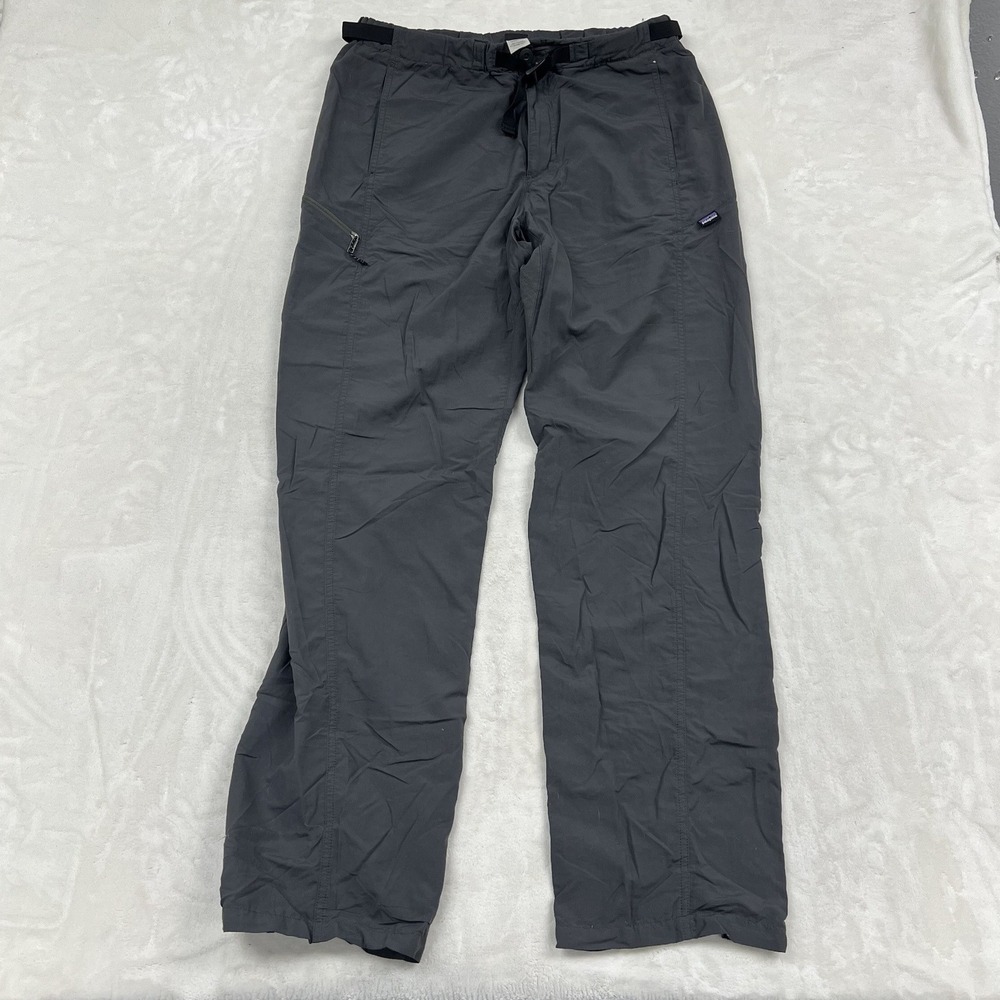 Patagonia Gi III Hiking Pants Mens L Gray Nylon Belted Outdoor Trousers